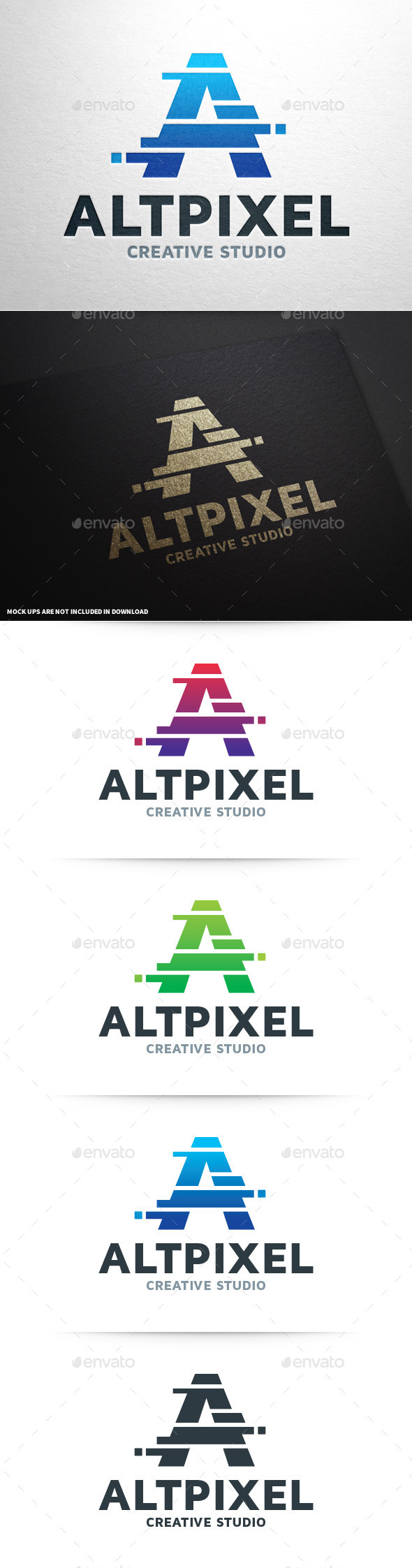 Alt Pixel - Letter A Logo - Letters Logo Templates