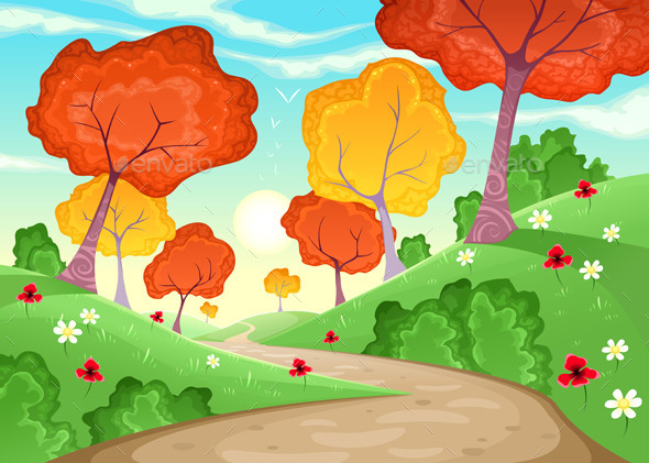 Landscape with Trees. - Landscapes Nature