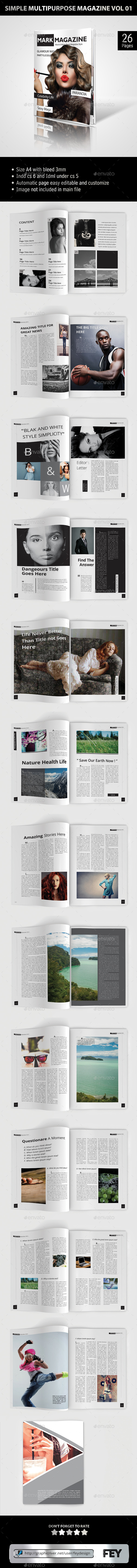 Simple Multipurpose Magazine Vol.01 - Magazines Print Templates