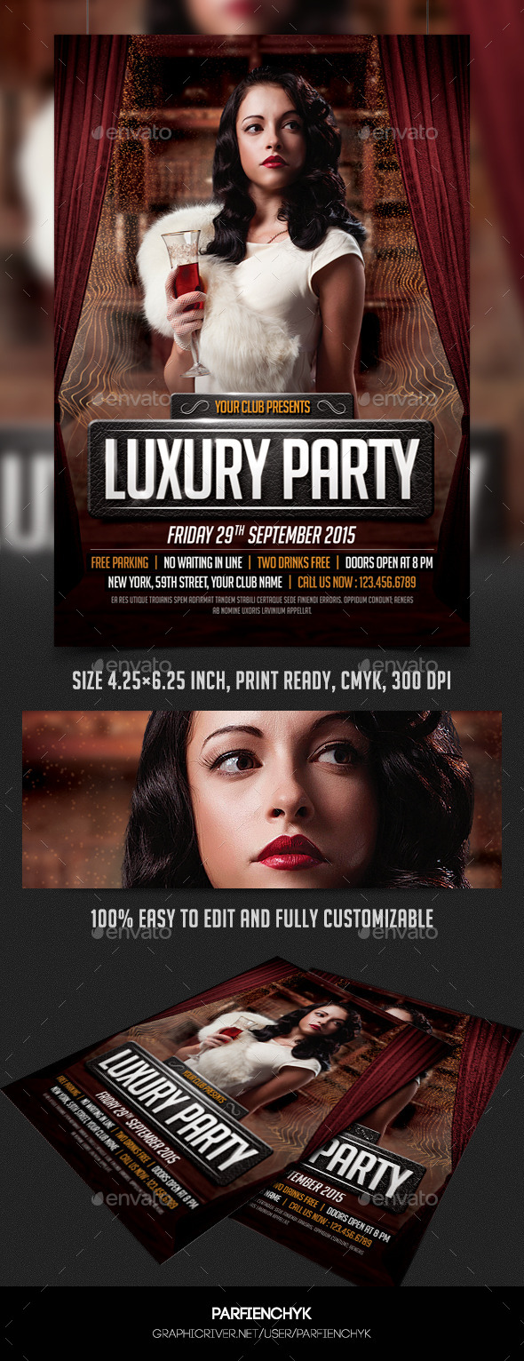 Luxury Party Flyer Template - Clubs & Parties Events