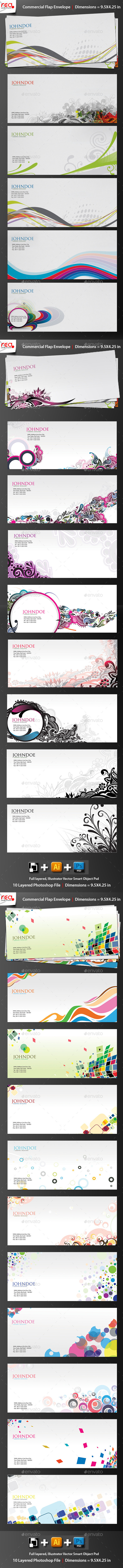 Print Ready Commercial Bussiness Envelop - Stationery Print Templates