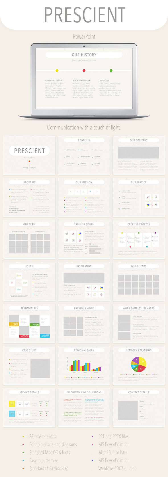 Prescient PowerPoint Template - PowerPoint Templates Presentation Templates