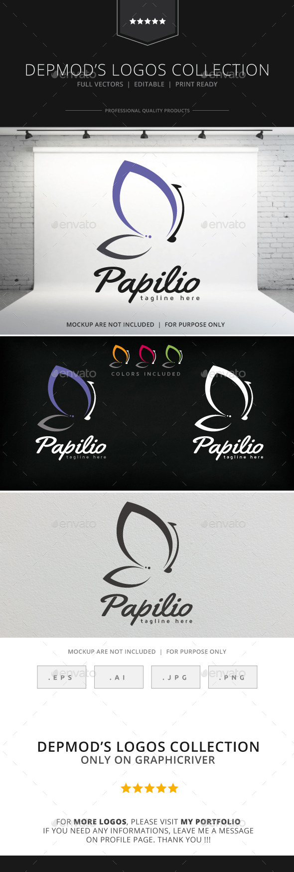 Papilio Logo - Nature Logo Templates