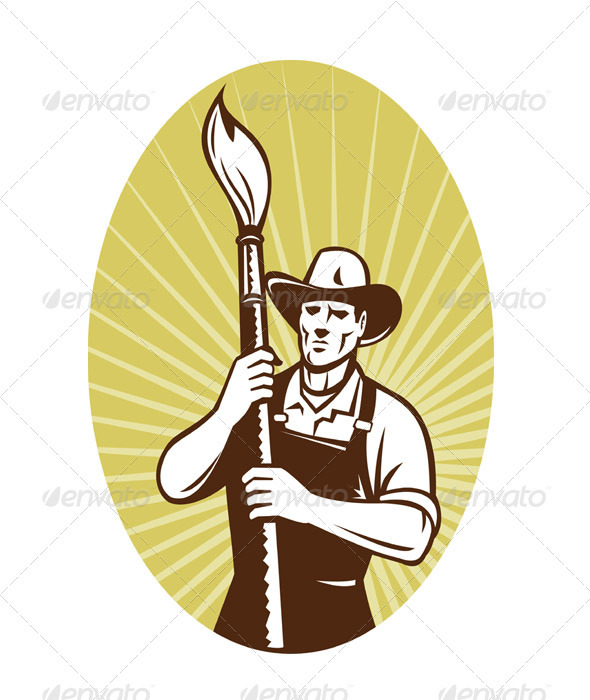 Painter Holding A Paintbrush