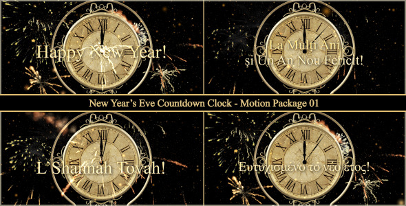 New Year's Eve Countdown Clock - Motion Pack 01