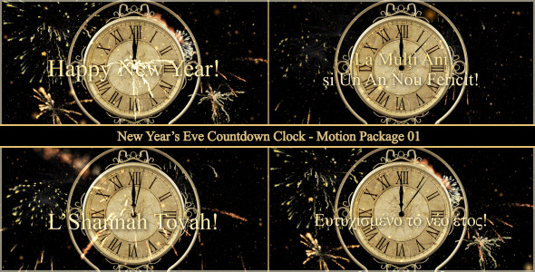 New Year's Eve Countdown Clock - Motion Pack 01 alt