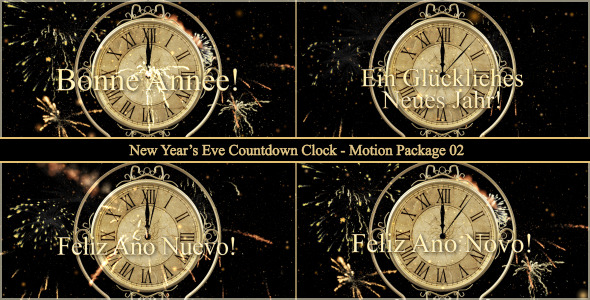 New Year's Eve Countdown Clock - Motion Pack 02