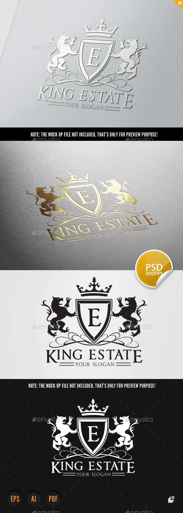 King Real Estate - Crests Logo Templates