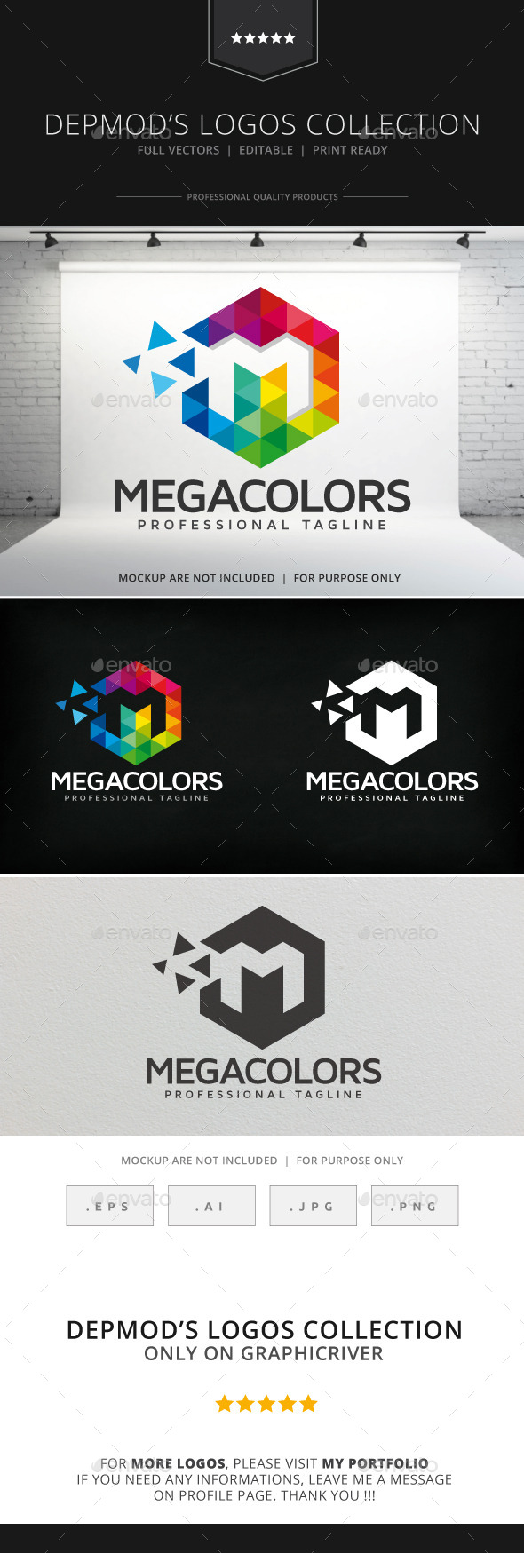 Mega Colors Logo - Letters Logo Templates