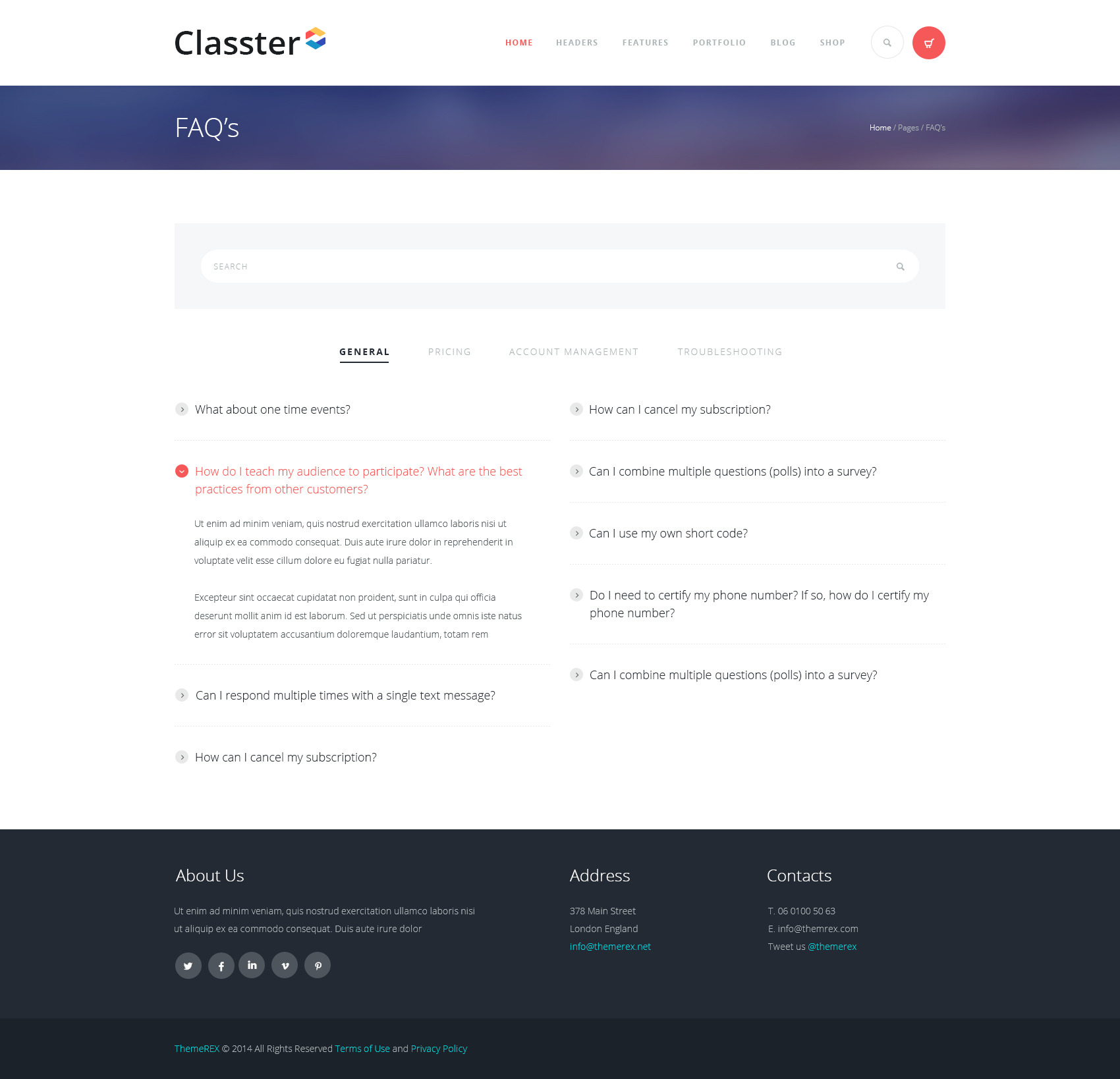 Classter | Multi-Purpose PSD Template