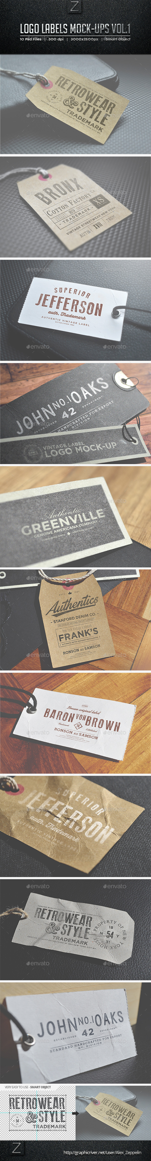 Logo Labels Mock-ups Vol.1 - Logo Product Mock-Ups