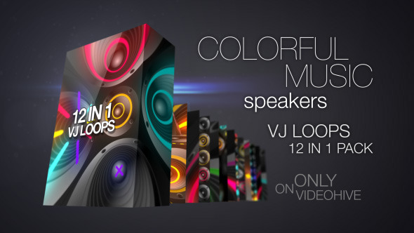 Colorful Music Speakers VJ Pack