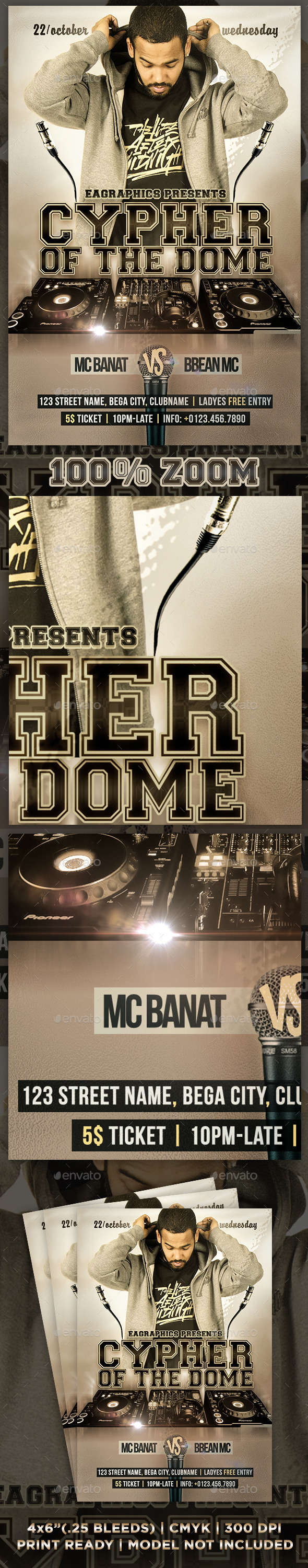 Cypher Of The Dome Flyer - Clubs & Parties Events