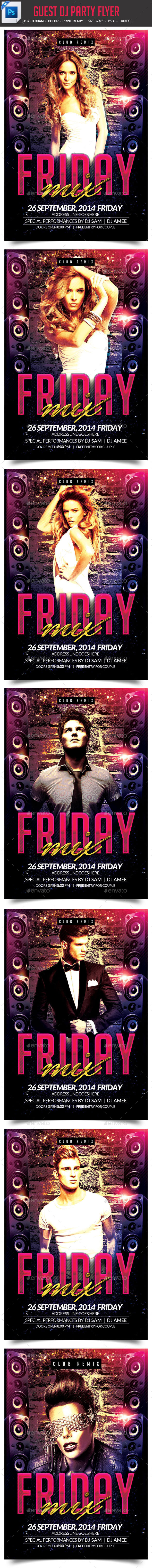 Guest DJ Party Flyer - Clubs & Parties Events