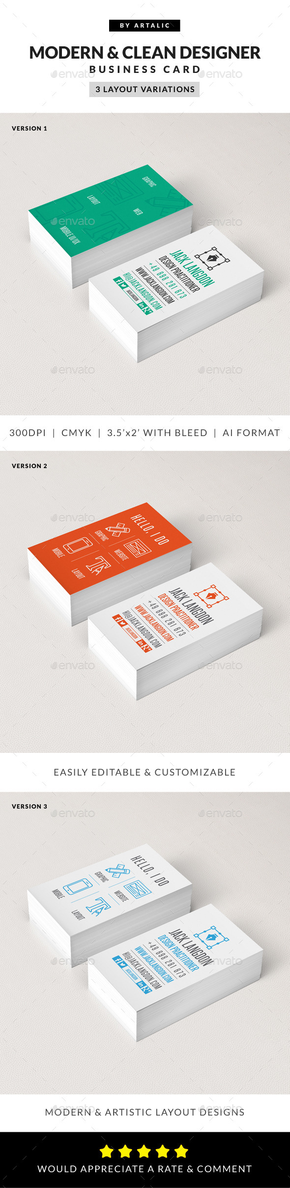 Creative & Modern Iconic Business Card - Creative Business Cards