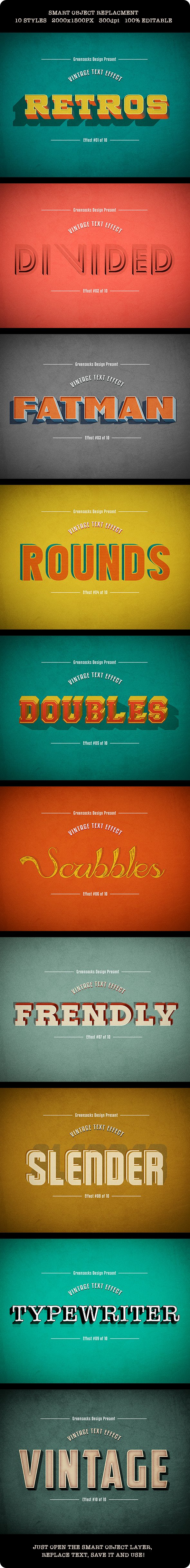 Vintage Text Effects - Text Effects Actions
