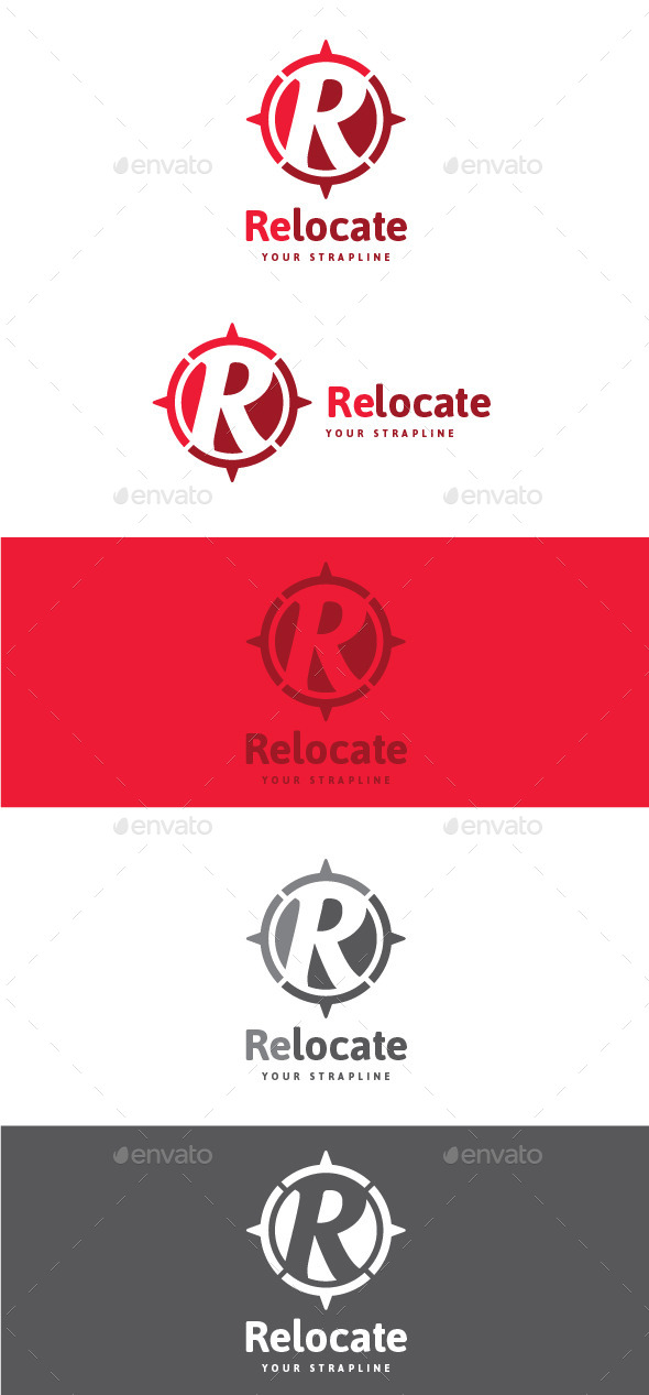 Relocate Letter R Logo - Letters Logo Templates