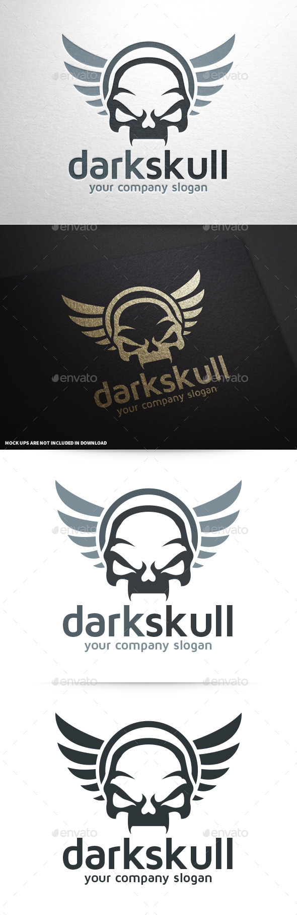 Dark Skull Logo Template - Abstract Logo Templates