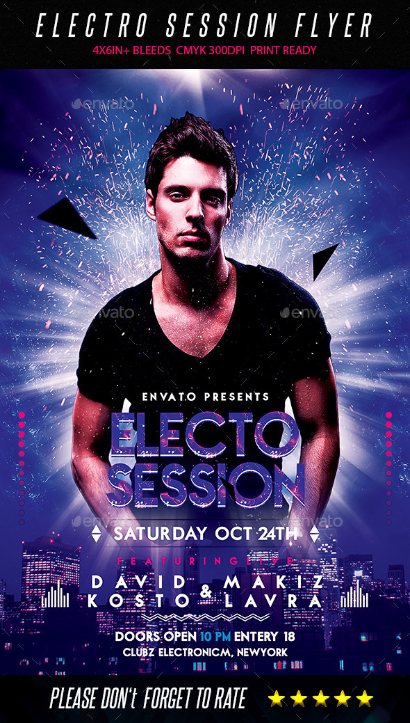 Electro Session Flyer - Clubs & Parties Events