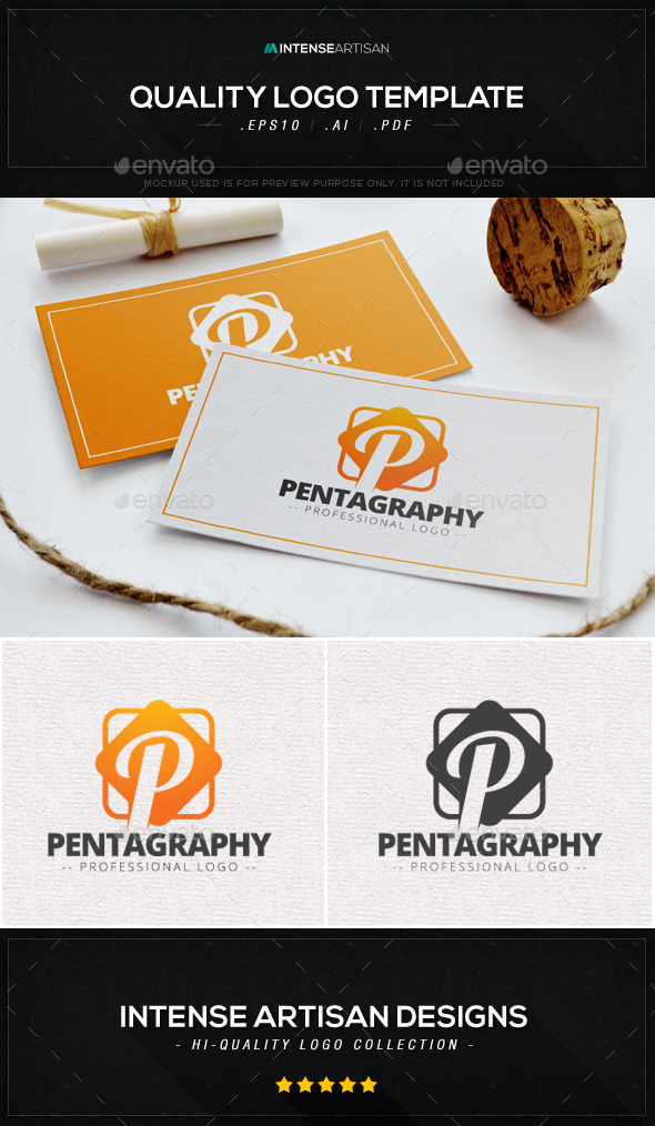 Pentagraphy Logo Template - Letters Logo Templates