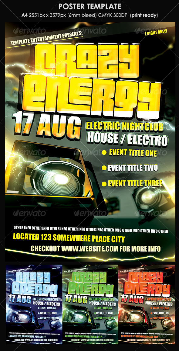 Poster Template - Clubs & Parties Events