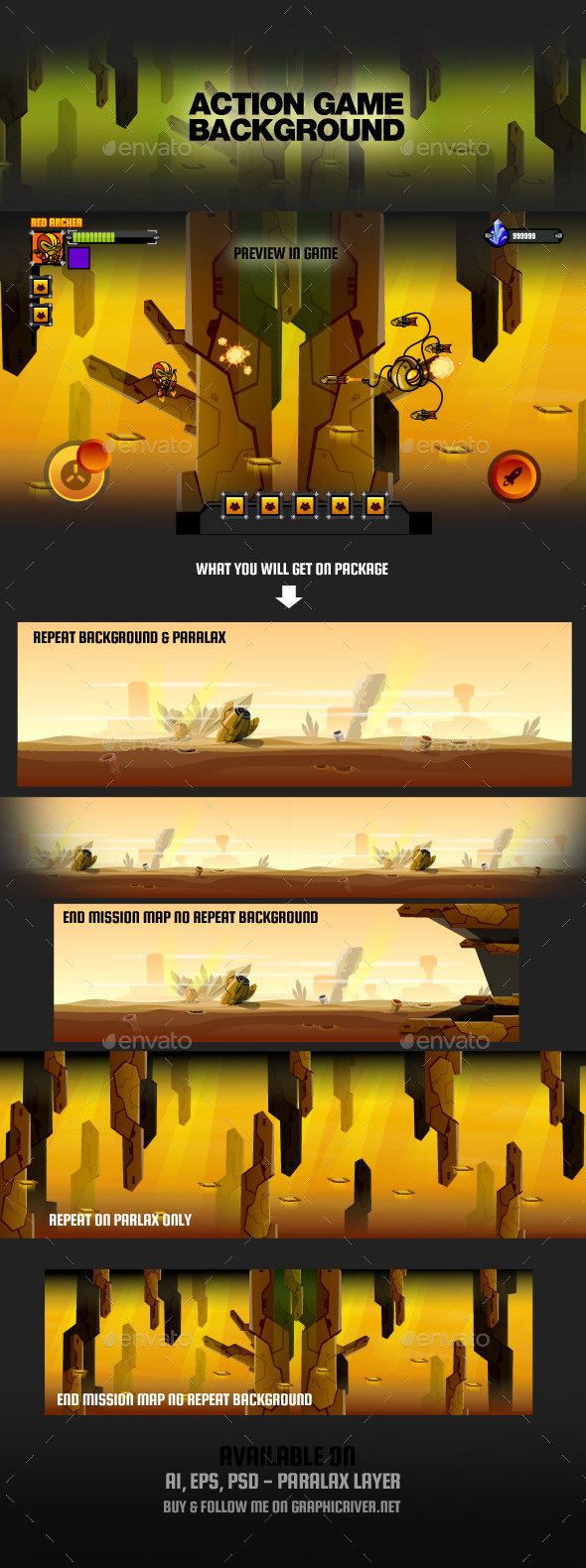 Action Game Background - Backgrounds Game Assets