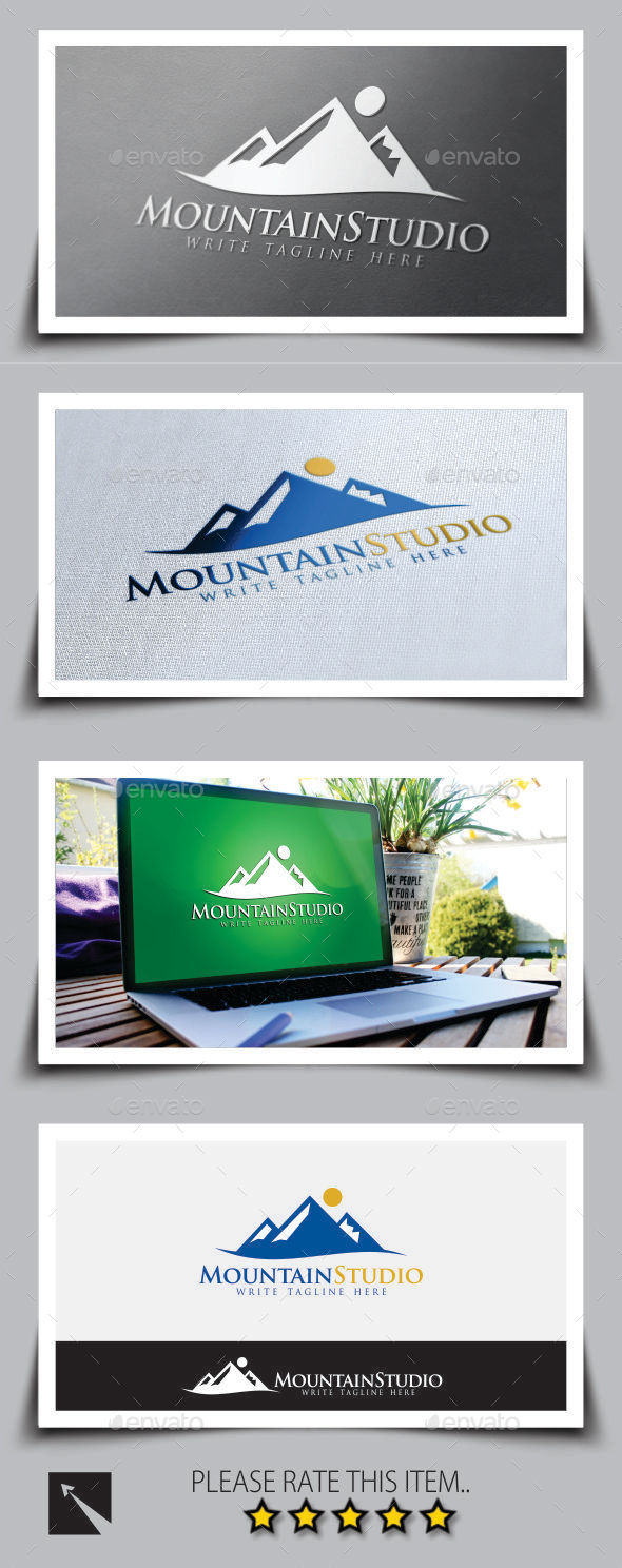Mountain Studio Logo Template - Nature Logo Templates