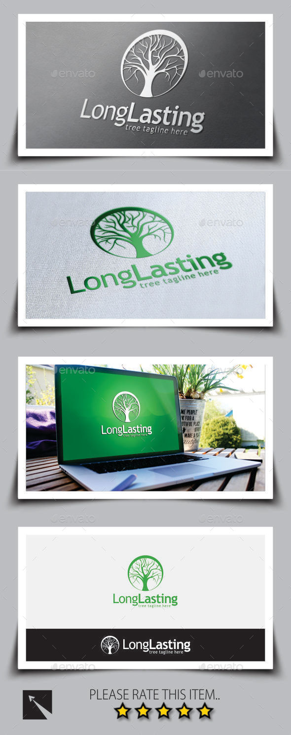 Tree Long Lasting Logo Template - Nature Logo Templates