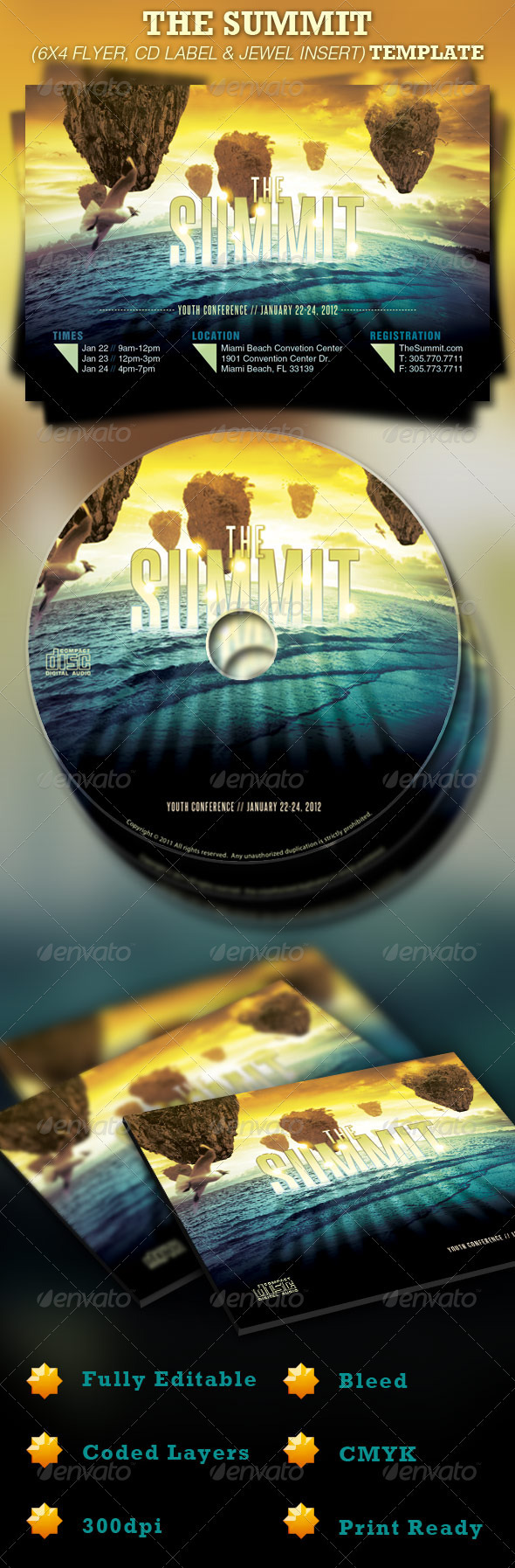 The Summit Church Flyer and CD Template - Church Flyers