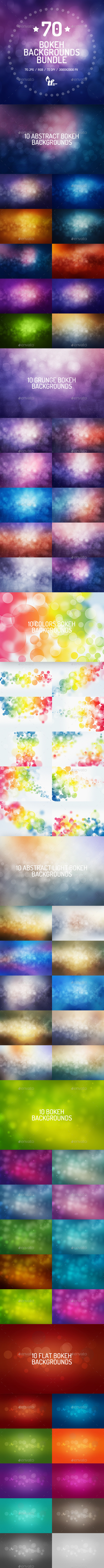 70 Bokeh Backgrounds Bundle - Abstract Backgrounds