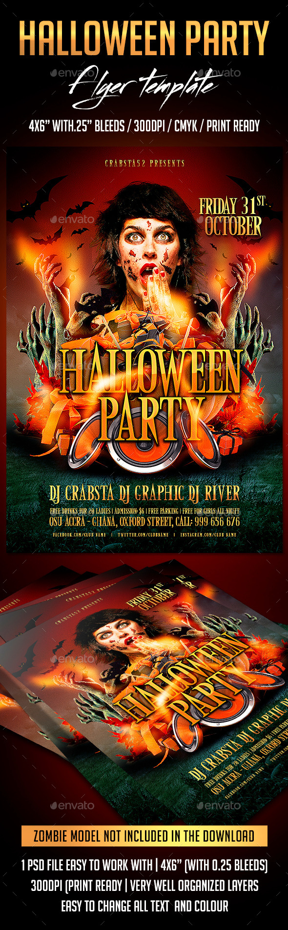 Halloween Party Flyer Template - Holidays Events