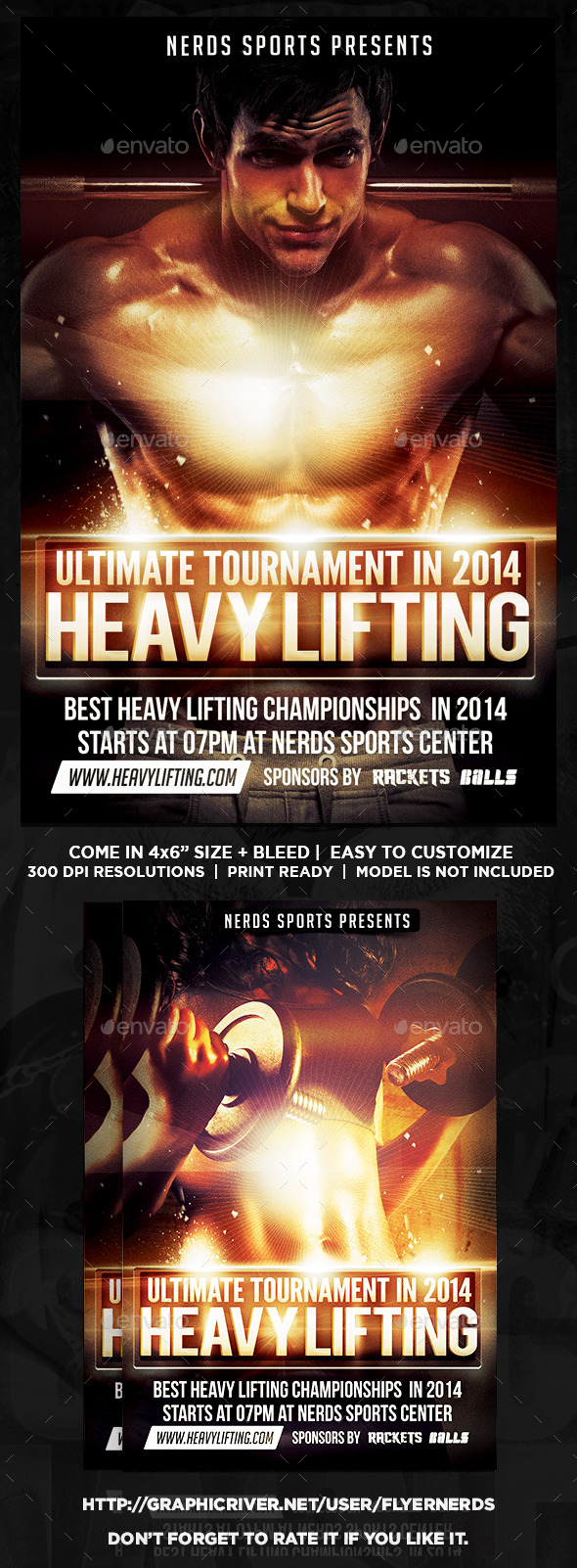 Heavy Lifting Championships Flyer - Sports Events