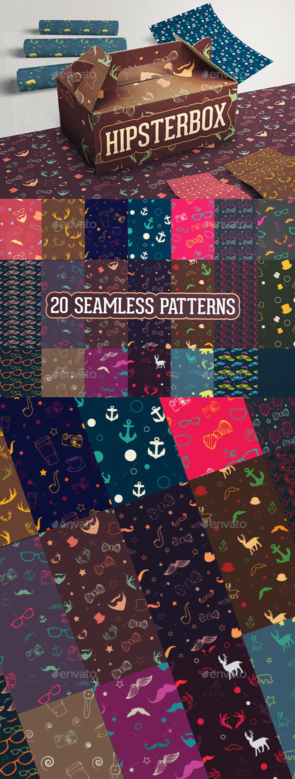 HipsterBox Seamless Patterns - Patterns Decorative