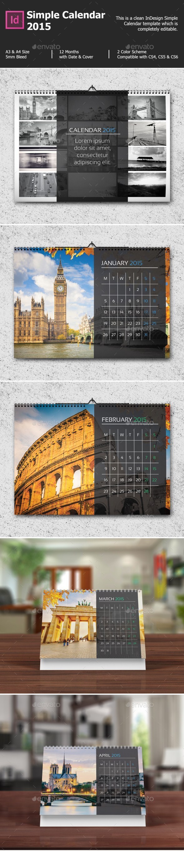 Simple Calendar 2017 - Calendars Stationery