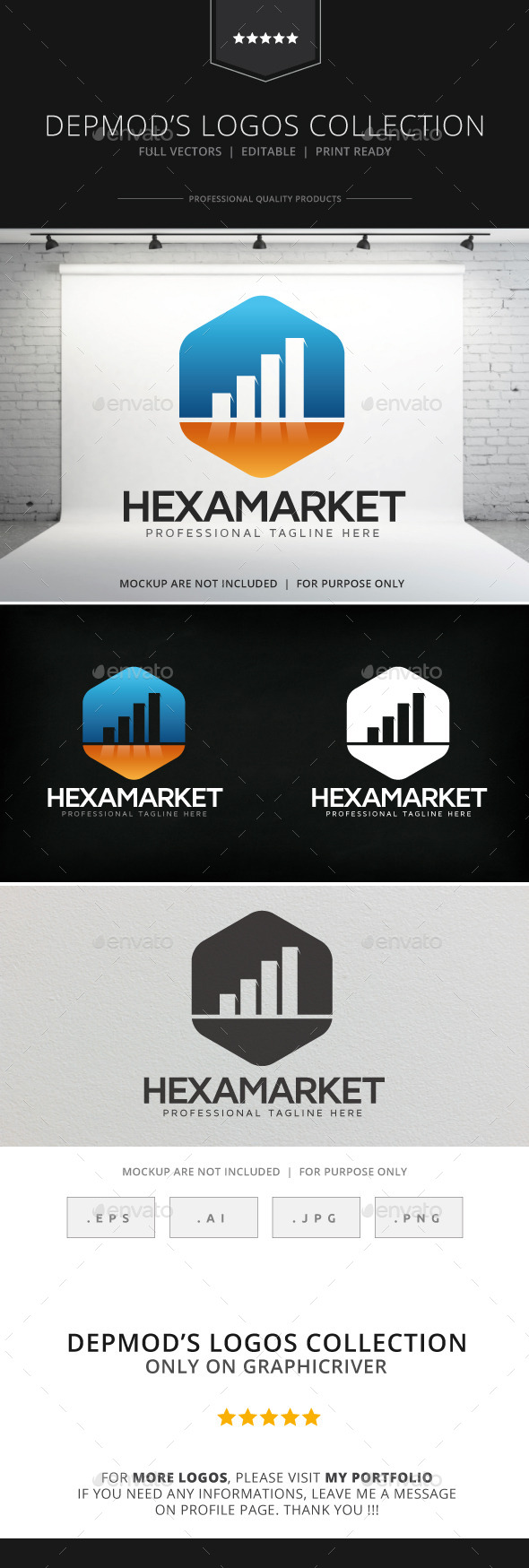 Hexa Market Logo - Symbols Logo Templates