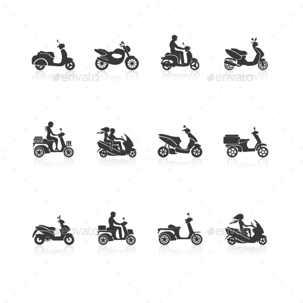 Scooter Icons Set