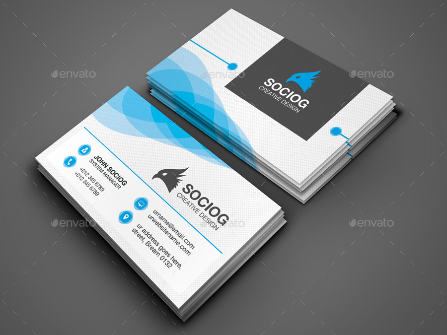 Light Business Card, Print Templates | GraphicRiver