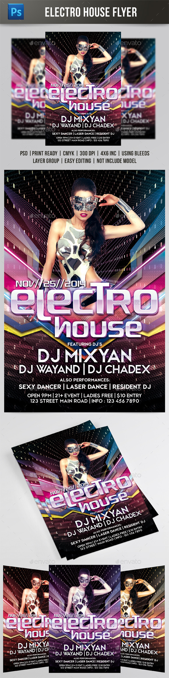Electro House Flyer - Events Flyers