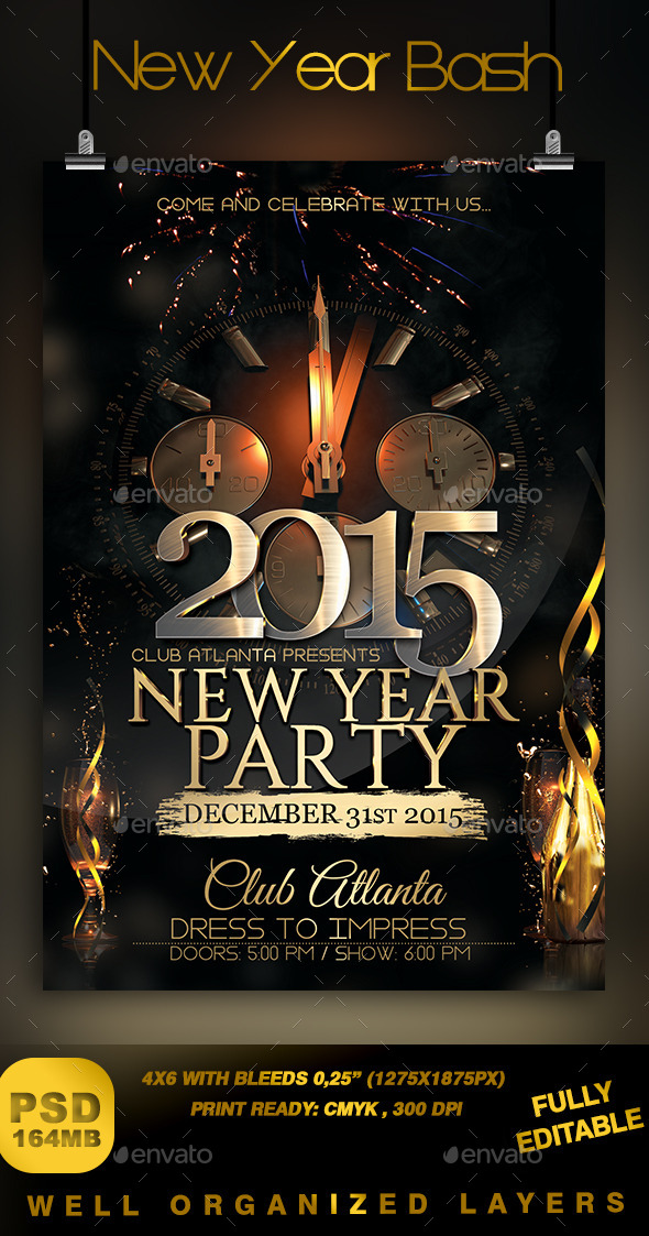 New Year Bash - Events Flyers