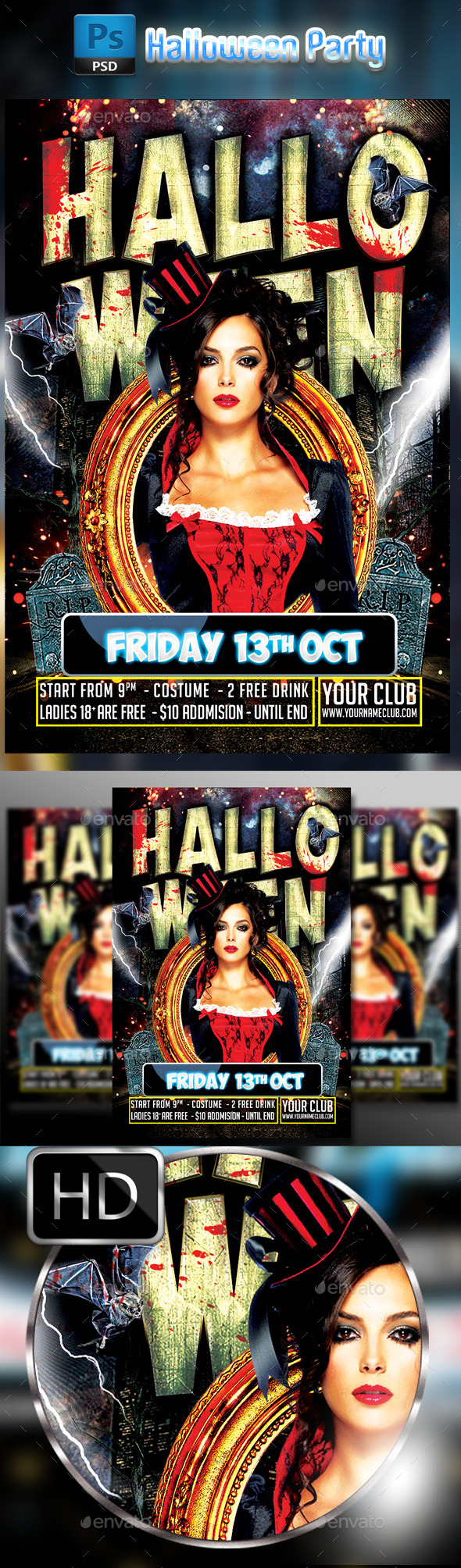 Halloween Party Flyer #3 - Clubs & Parties Events