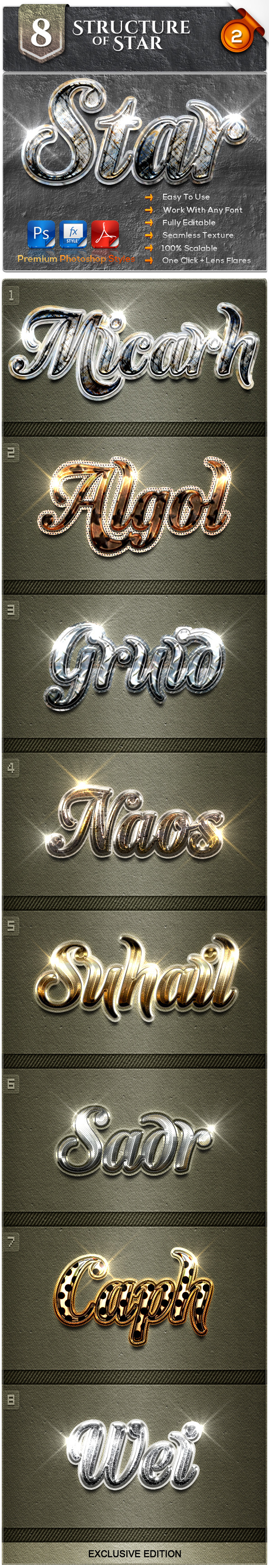 8 Structure of Stars #2 - Text Effects Styles