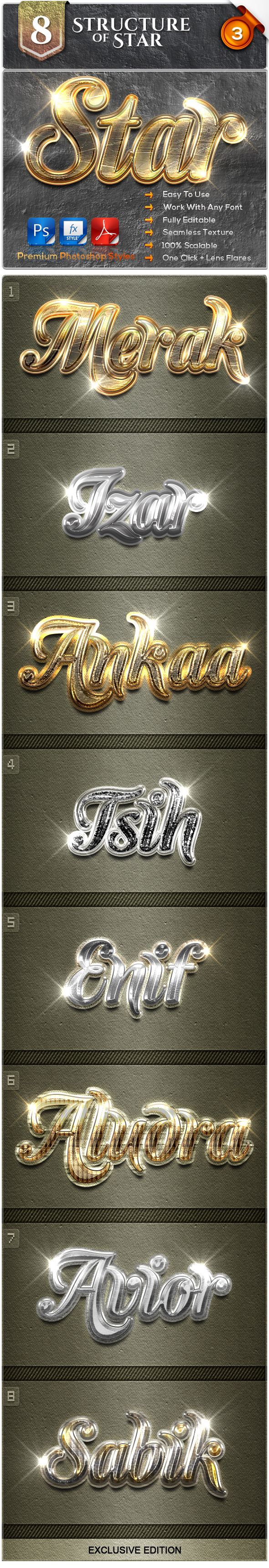 8 Structure of Stars #3 - Text Effects Styles