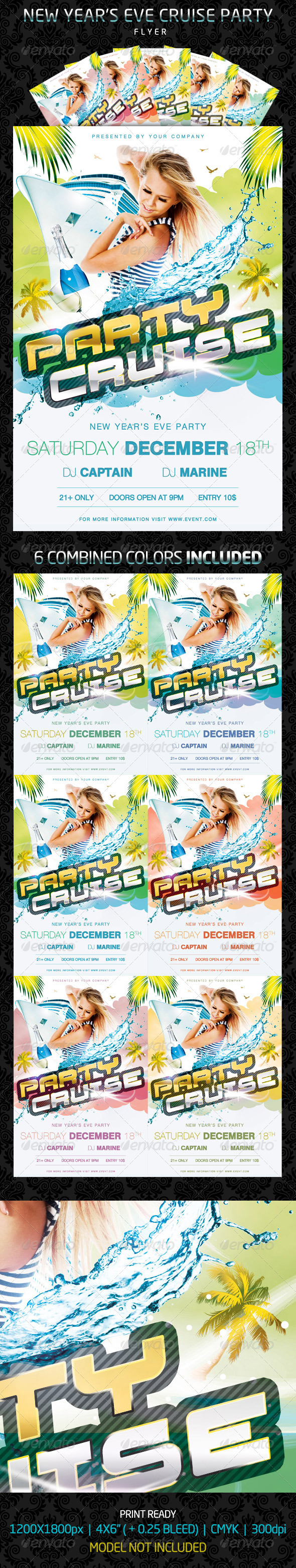 Party Cruise Flyer - Clubs & Parties Events