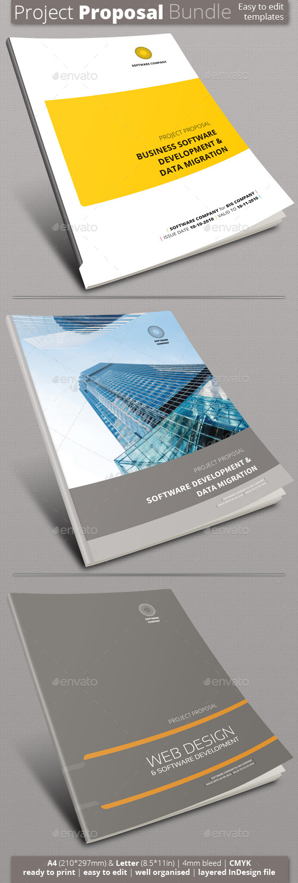 Project Proposal Bundle - Proposals & Invoices Stationery