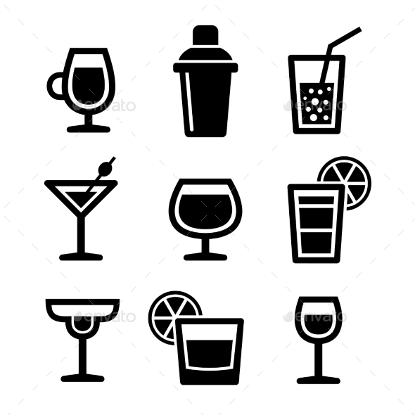 Cocktail Icons Set By In Finity Graphicriver