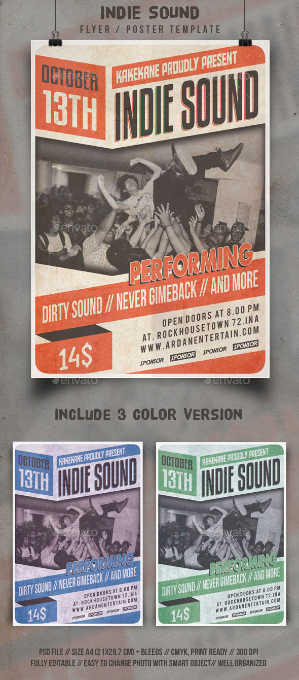 Indie Sound Flyer Template - Events Flyers