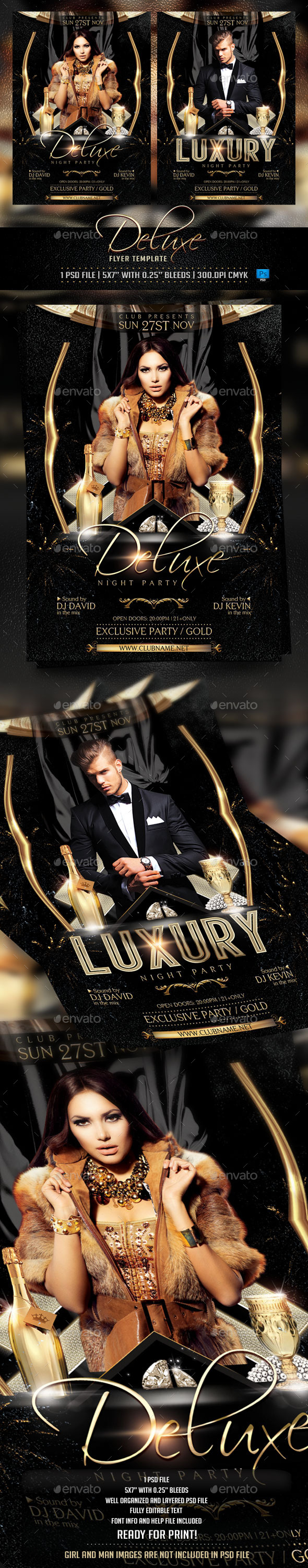 Deluxe and Luxury Flyer Template - Flyers Print Templates