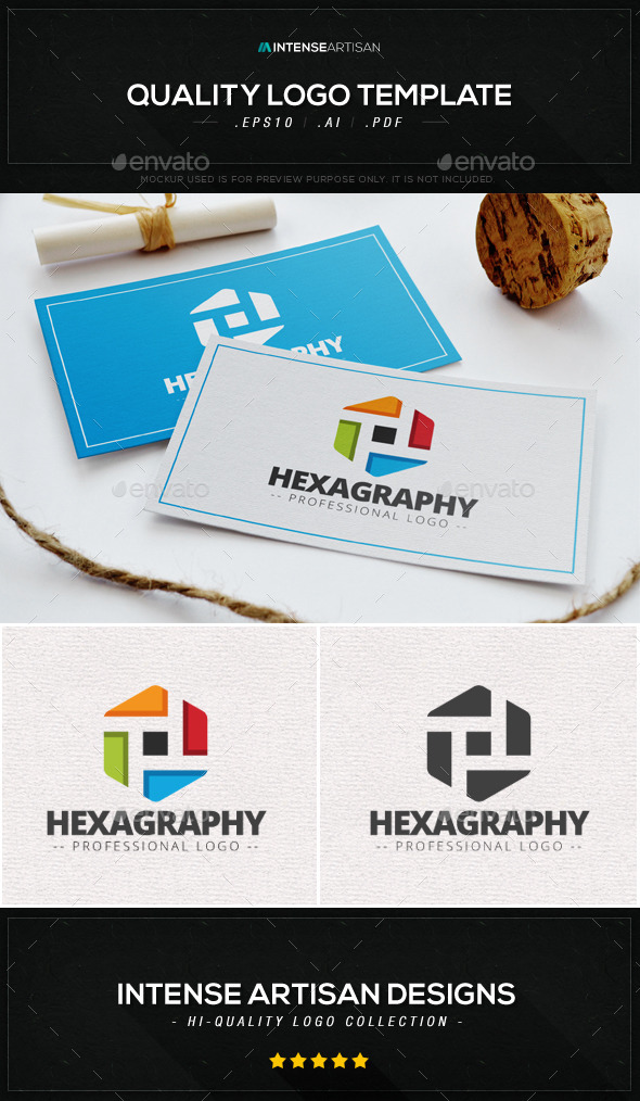 Hexagraphy Logo Template - Abstract Logo Templates