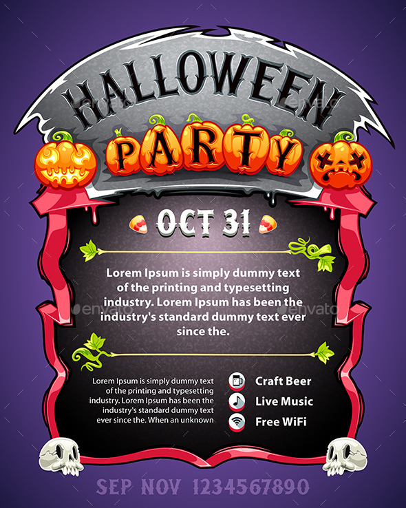 Halloween Party Poster - Halloween Seasons/Holidays