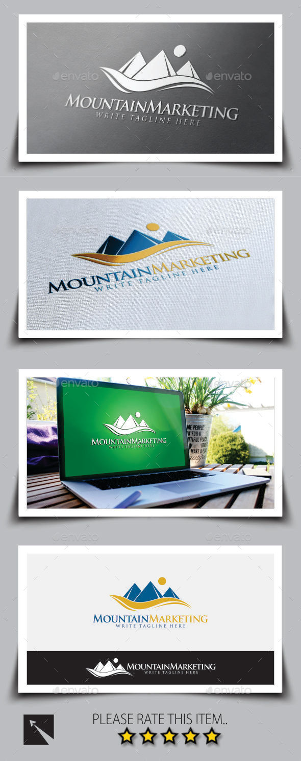 Mountain Marketing Logo Template - Nature Logo Templates